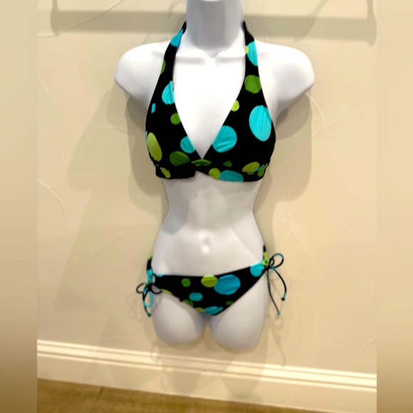 island soul Other - Island Soul black & Blue polka dot Bikini- XS